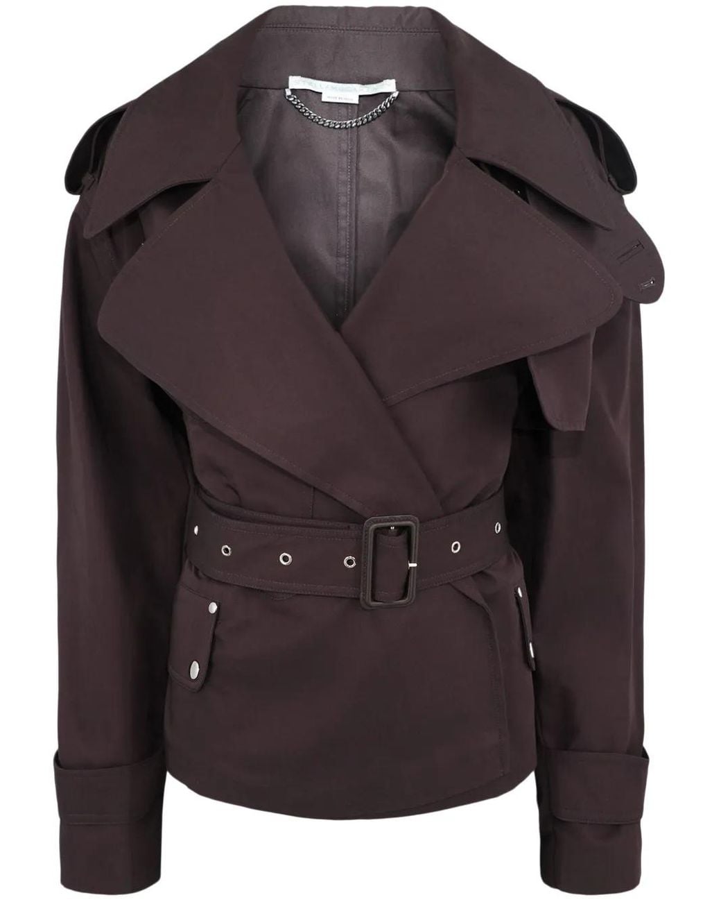 Stella McCartney Black Short Trench Jacket