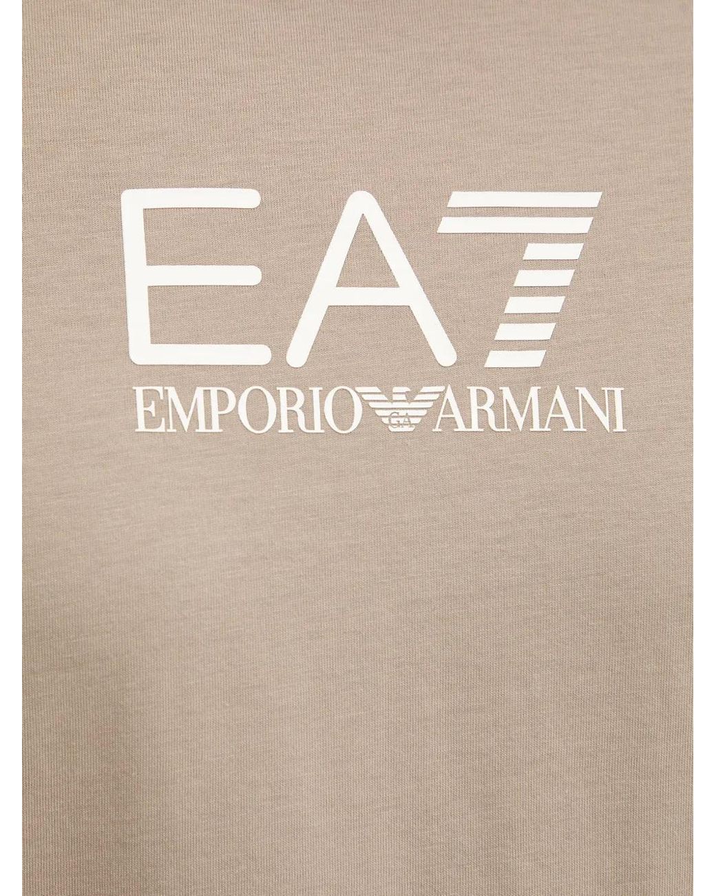 EA7 Natural Summer Block Cotton Jersey Crew-Neck T-Shirt for men