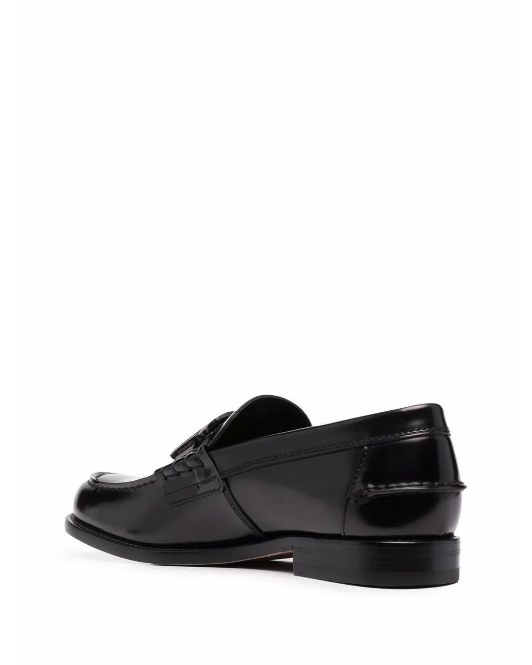 Tod's Black Leather Loafers for men