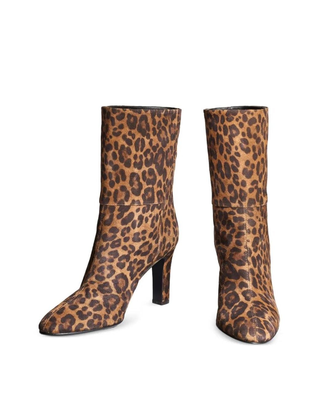 Temperley London Brown Dusk Leopard-Print Ankle Boots