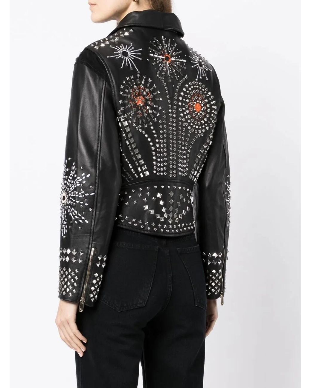 Temperley London Black Zipped Biker Jacket