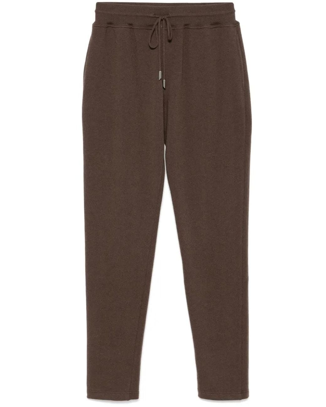 Kiton Brown Cashmere Trousers for men