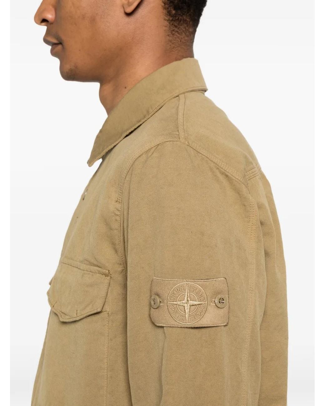 Stone Island Natural Ghost Shirt Jacket for men