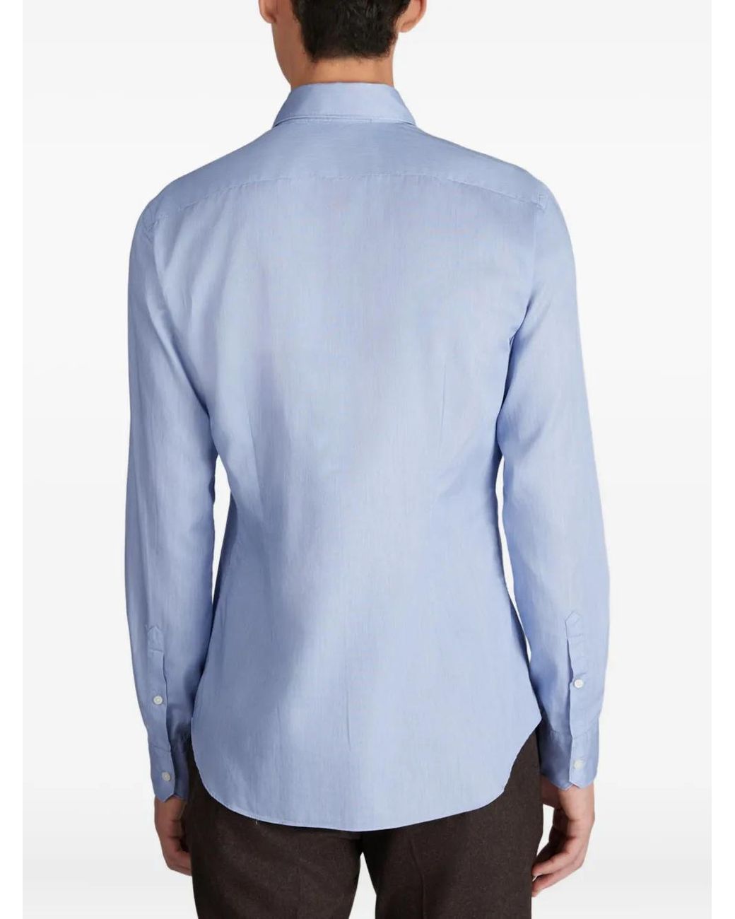 Glanshirt Blue Button-Up Cotton Shirt for men