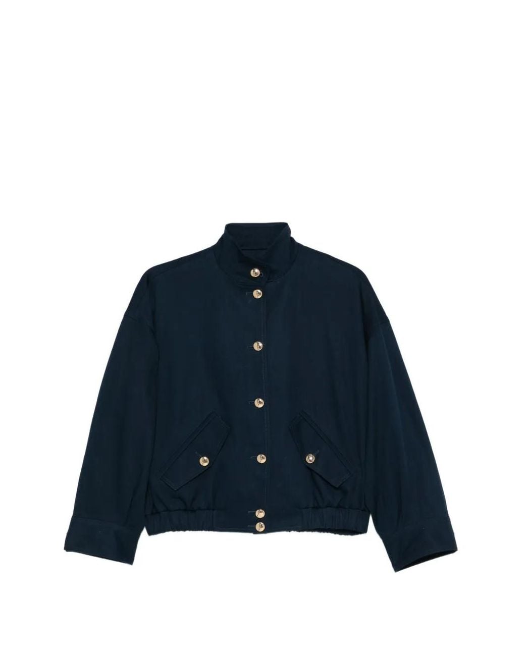 Chaqueta Bómber Con Botones Maje de color Blue