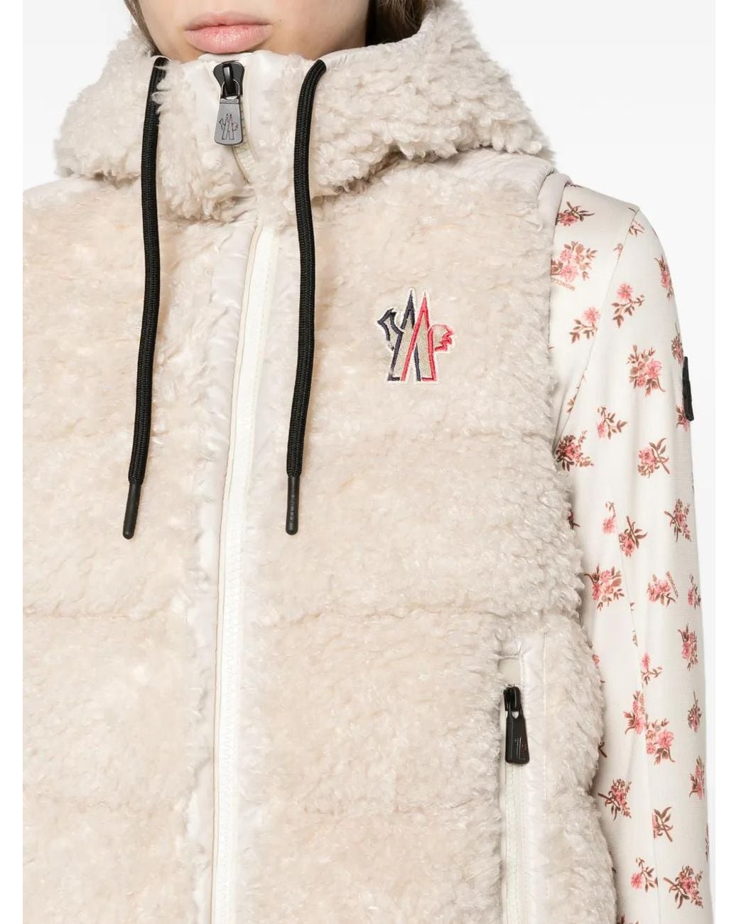 Moncler Natural Teddy Hooded Insulated Vest