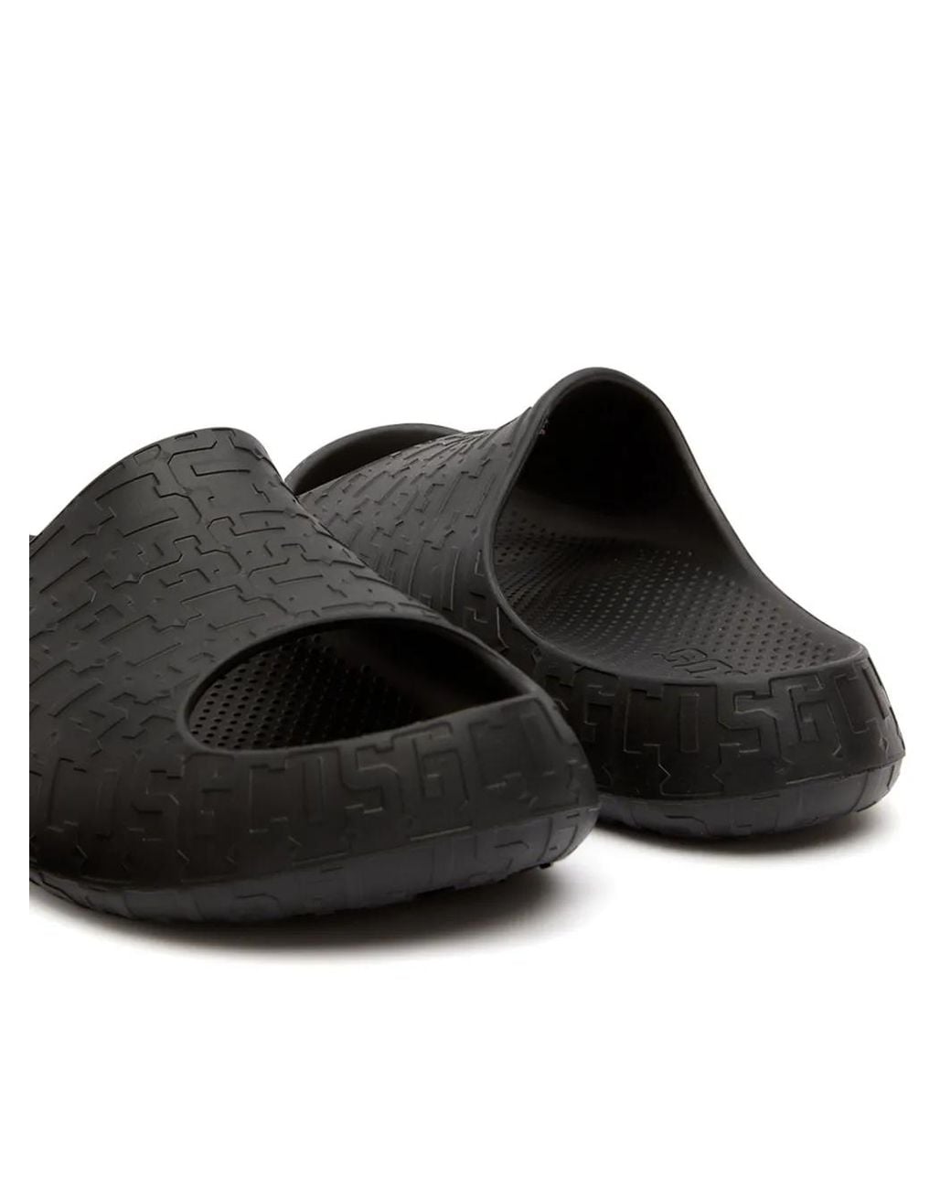 Gcds Black Monogram-Pattern Slides