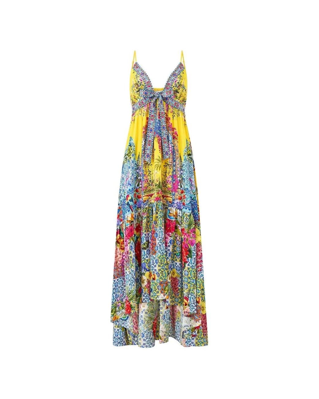 Camilla White Sultanahmet Summer Tie Front Midi Dress