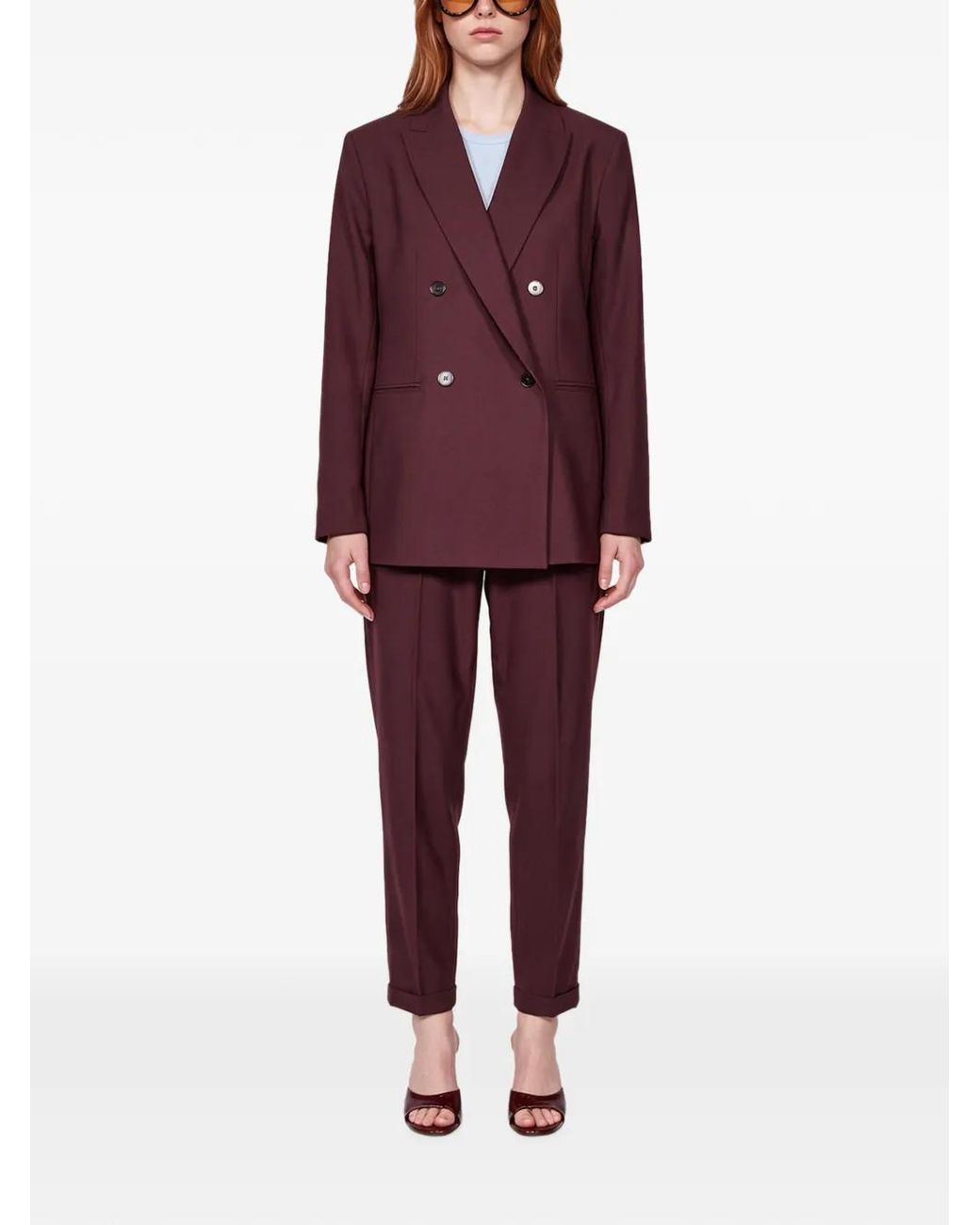 Antonelli Purple Double-Breasted Blazer