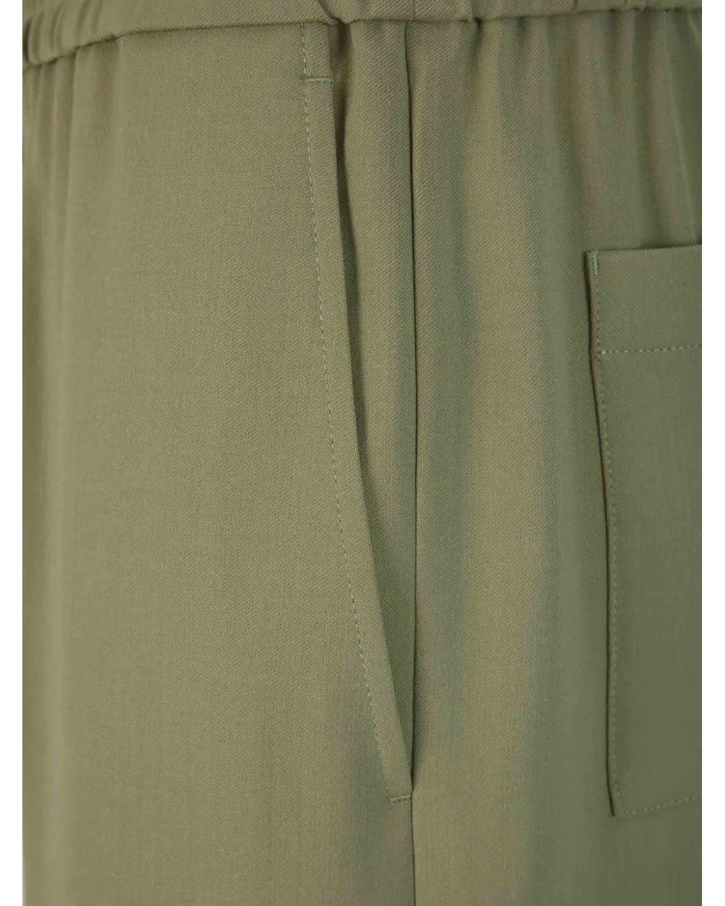 AMI Green Virgin Wool Shorts for men