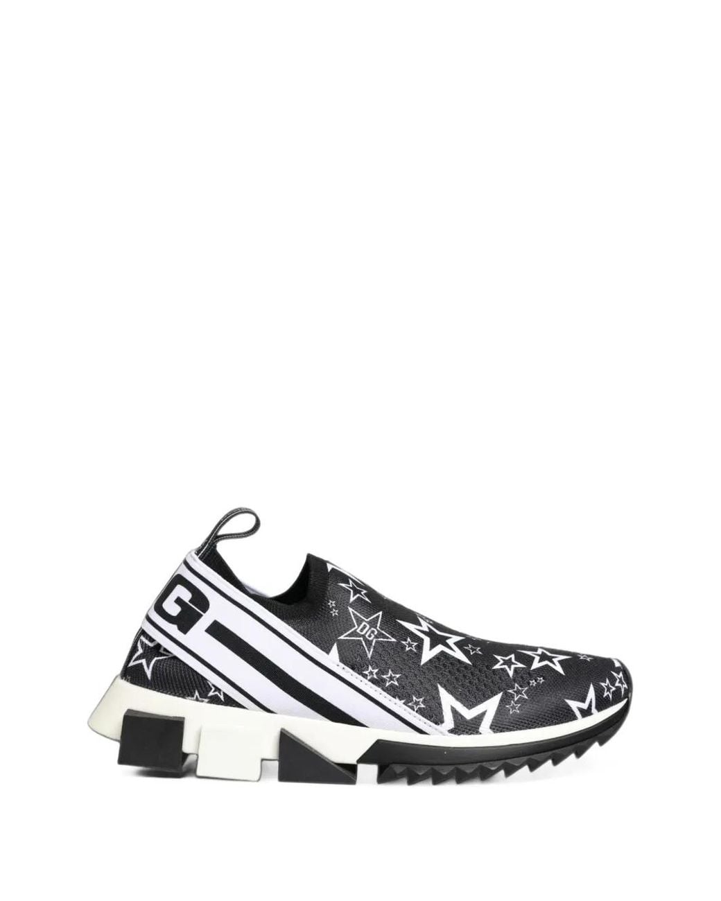 Dolce & Gabbana White Sorrento Star-Print Sneakers