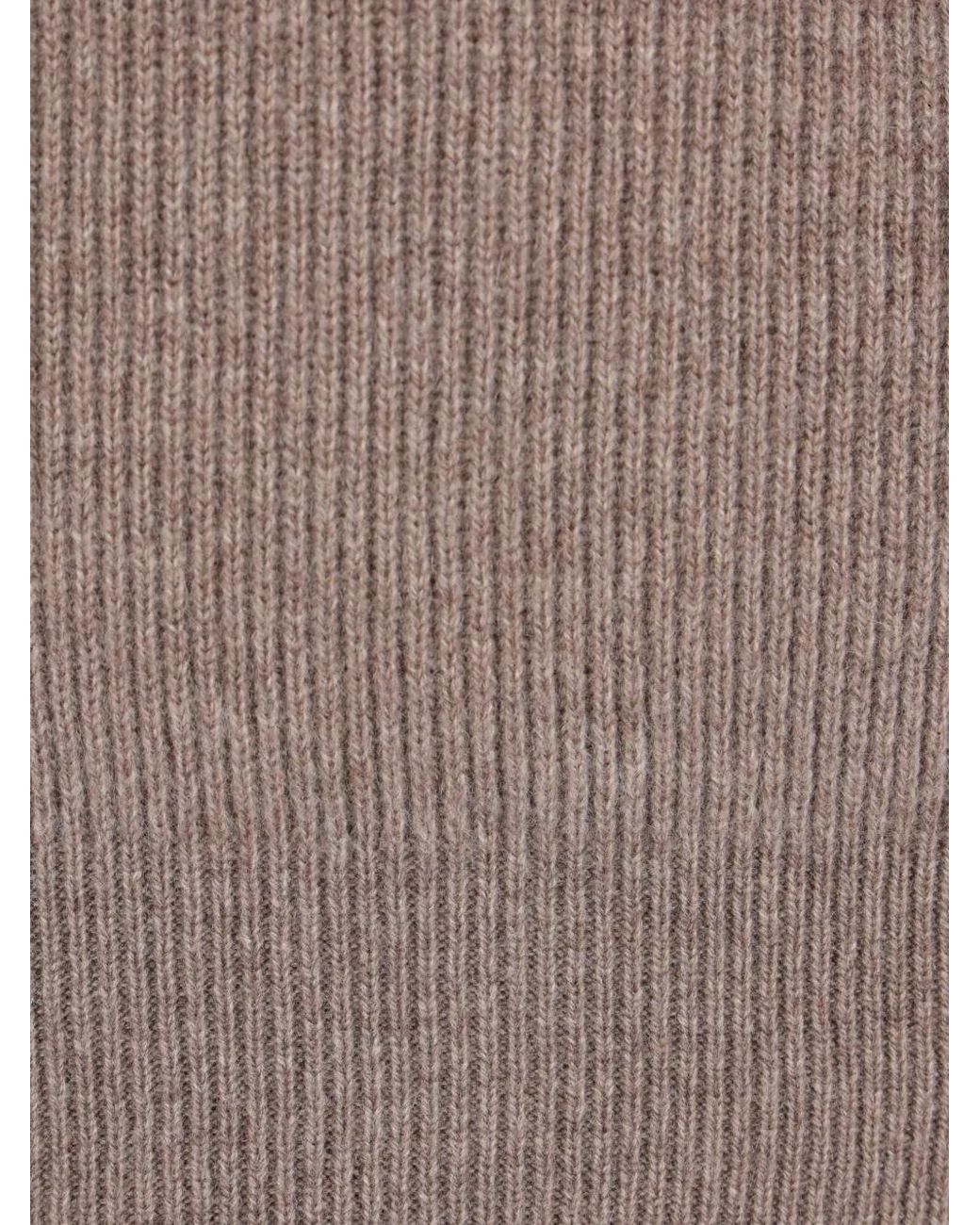 Brunello Cucinelli Gray Cashmere English Rib Sweater for men