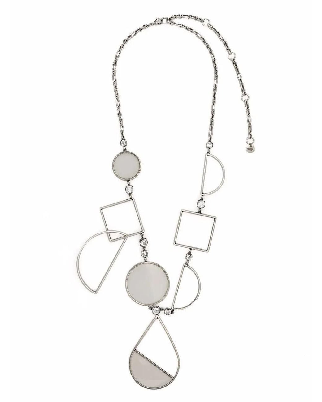 Krizia White Halskette Mit Strass