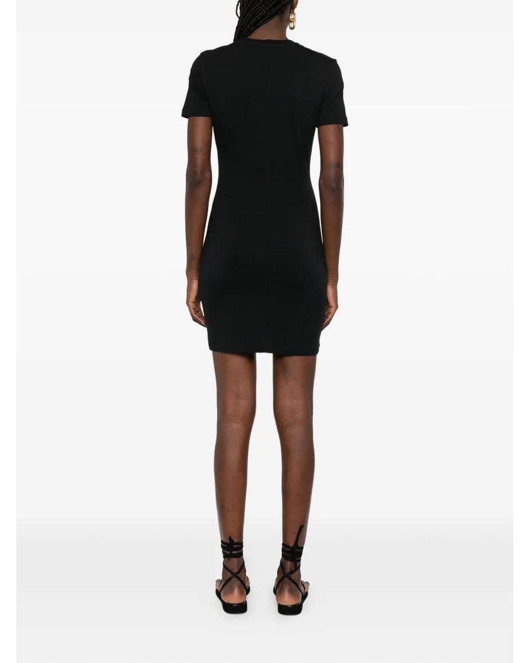 Just Cavalli Black Robe Courte À Logo Strassé
