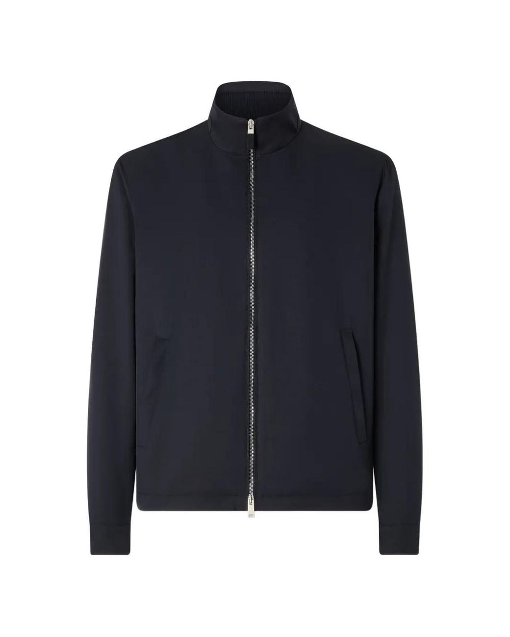 Zegna Blue Microfiber Motorin 100Cc Blouson for men