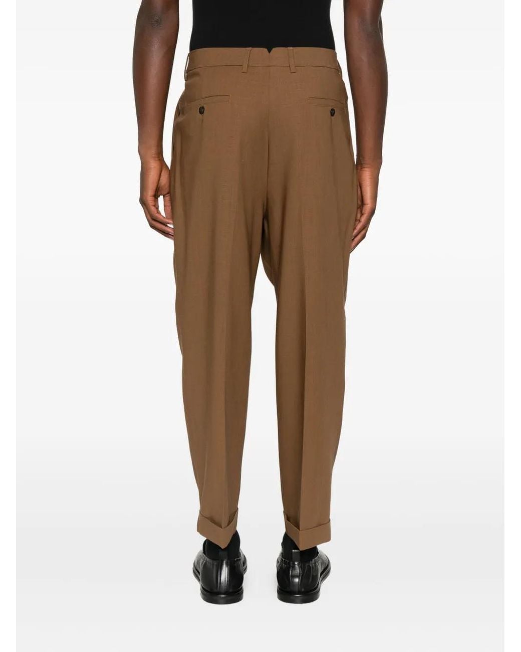 AMI Natural Pleated Pants for men