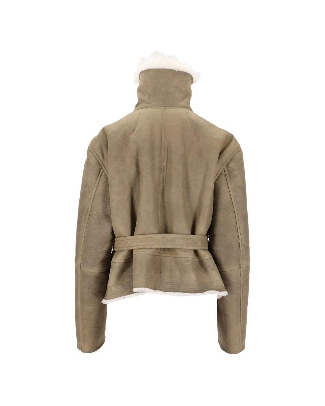 Rick Owens Natural Belted Leather Jacket