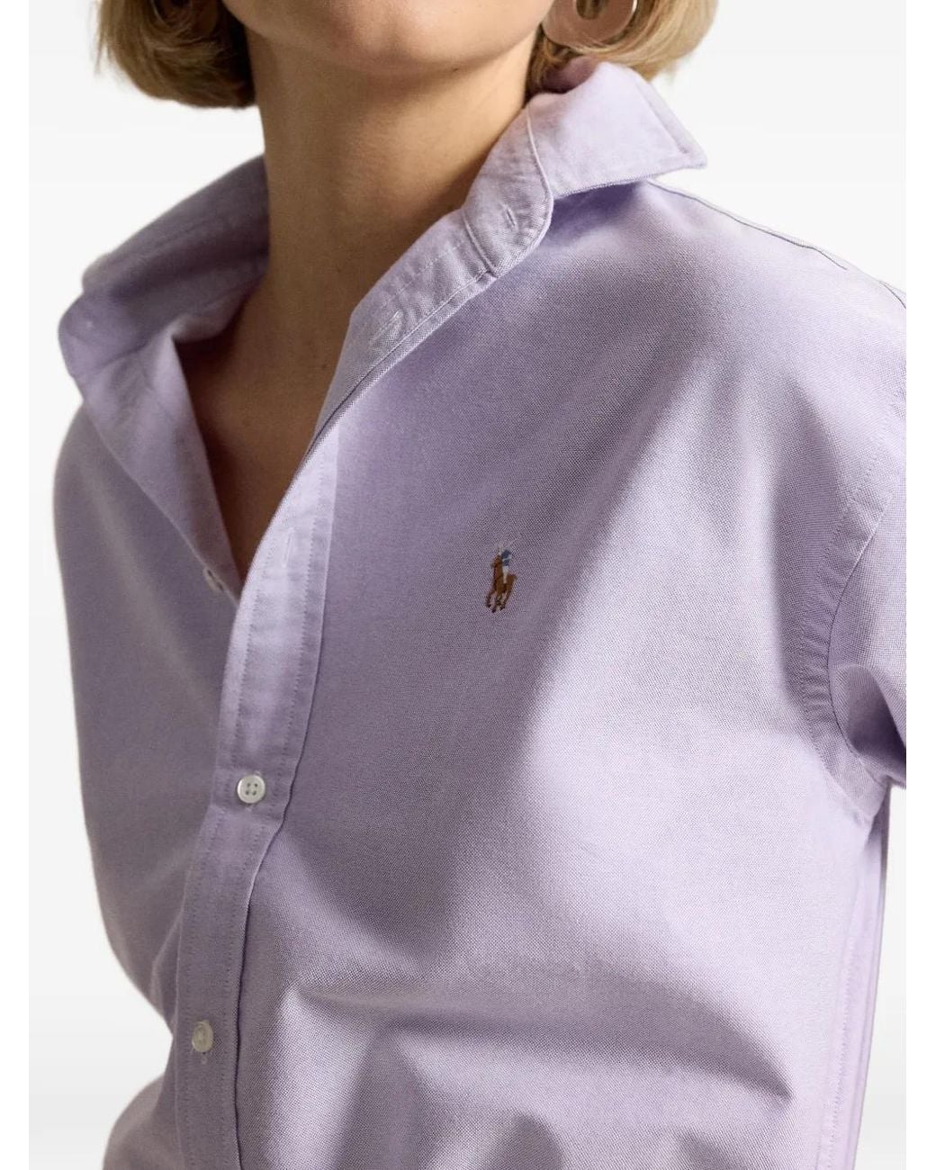 Polo Ralph Lauren Purple Pony-Embroidered Shirt