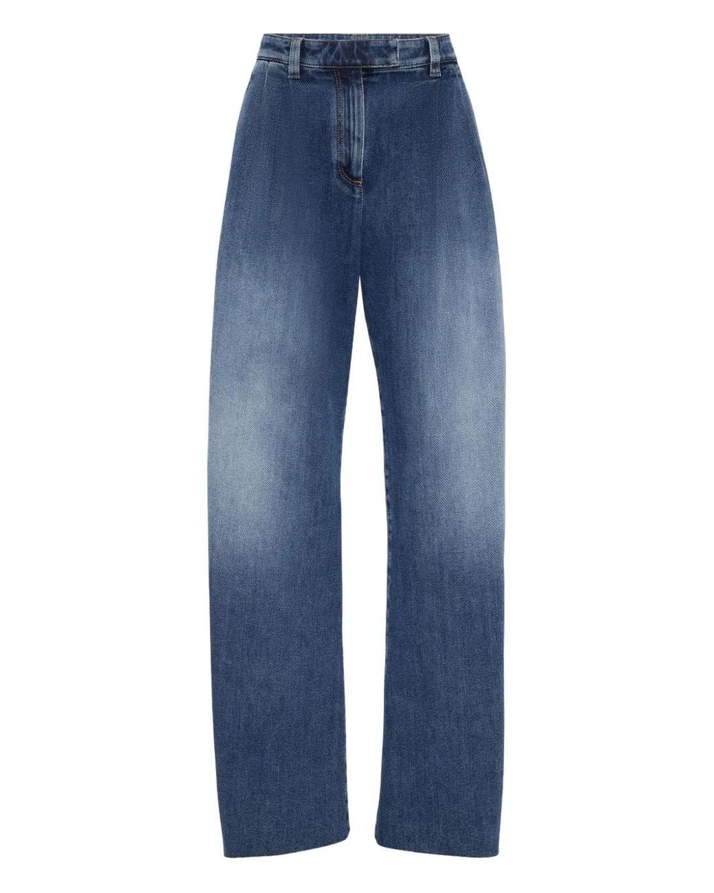 Brunello Cucinelli Blue Wide Leg Denim