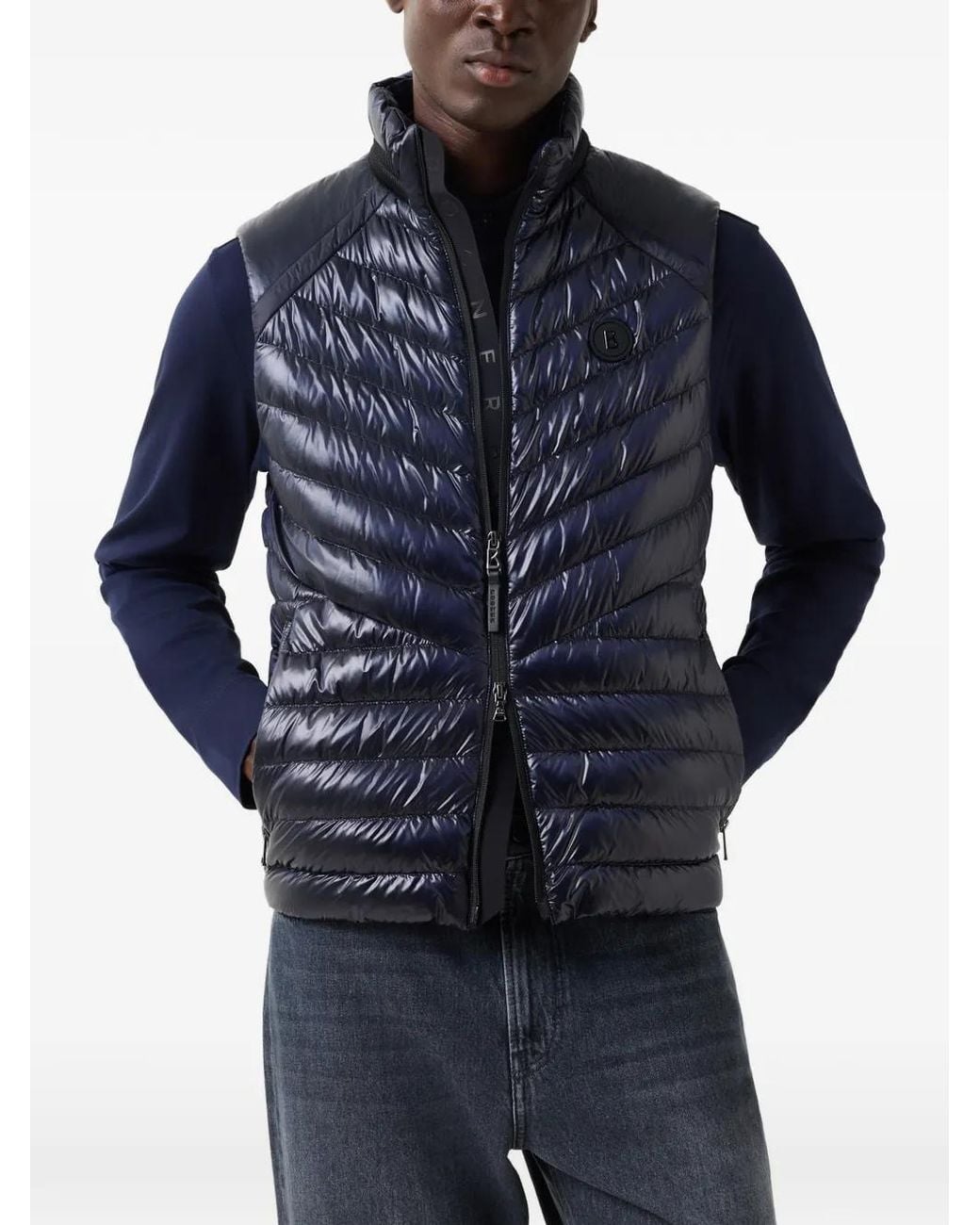 Bogner Blue Lasse Quilted Gilet for men