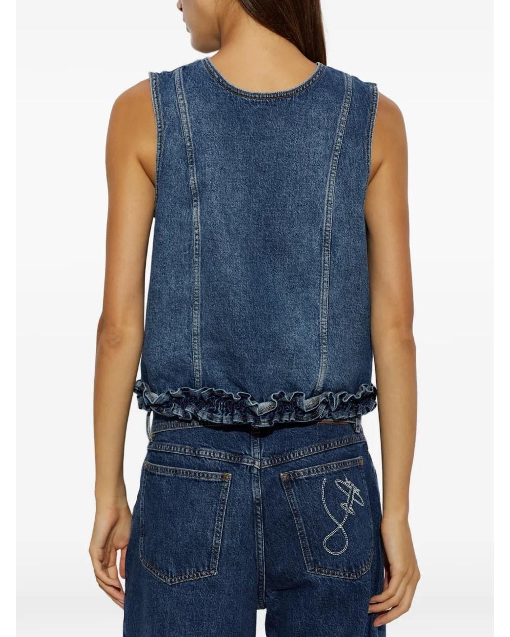 Baum und Pferdgarten Blue Madie Ruffled Blouse