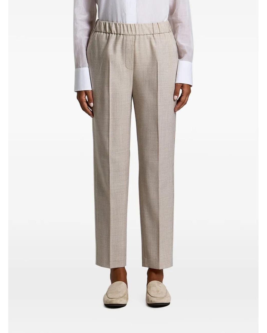 Peserico Multicolor Pantalon De Tailleur À Taille Élastique