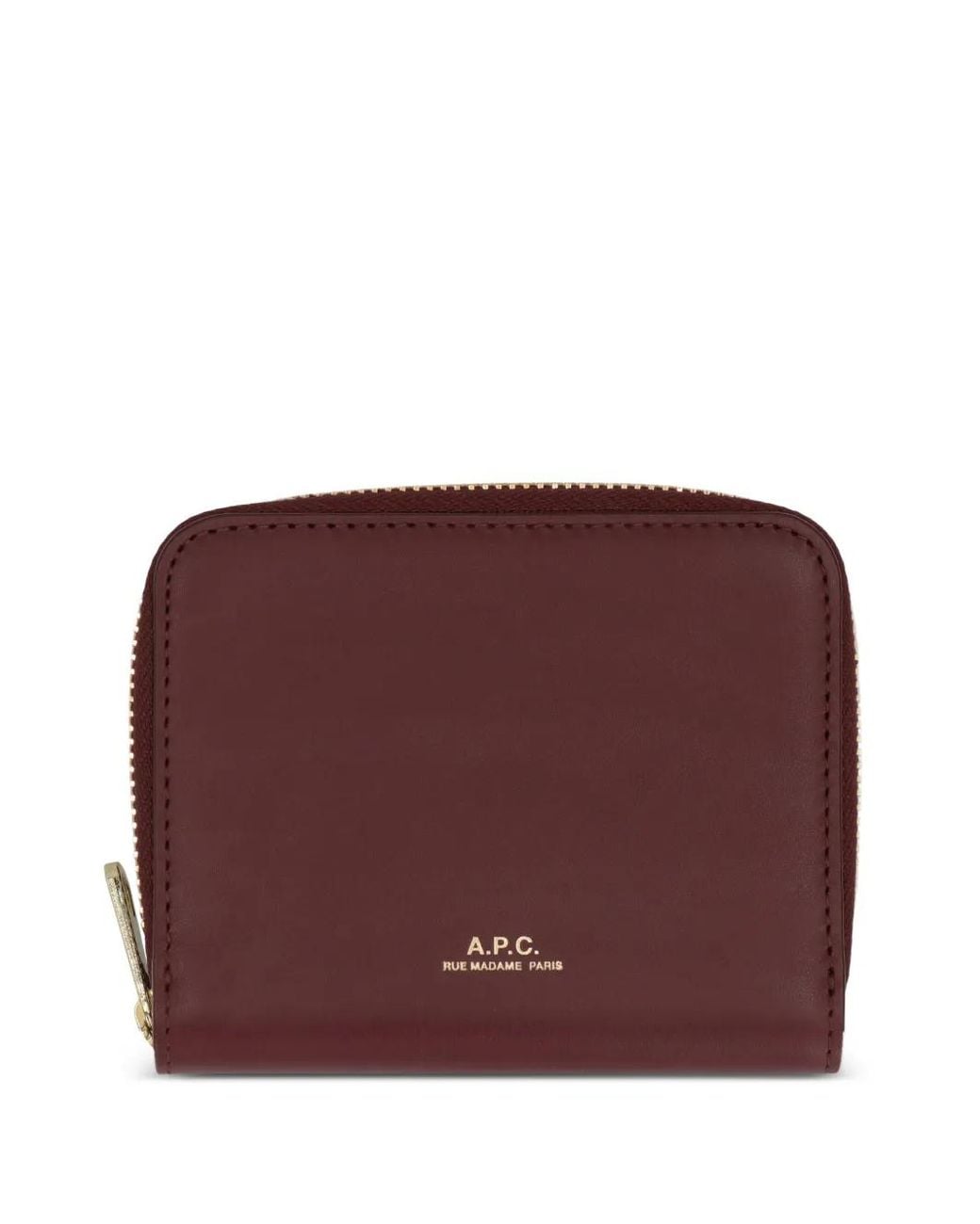 A.P.C. Purple Zip Leather Wallet