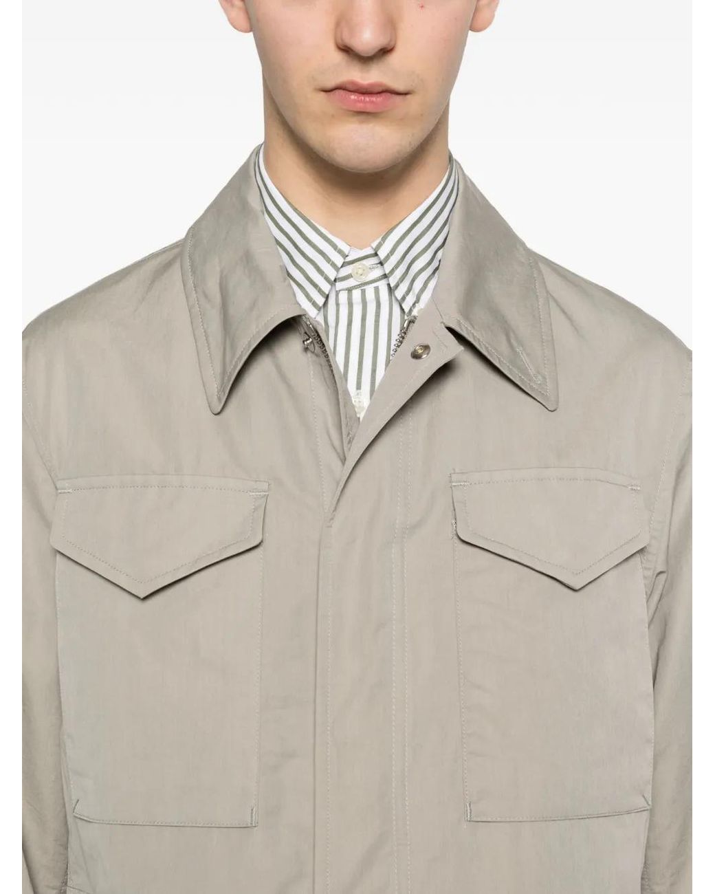Eleventy White Patch-Pocket Jacket for men