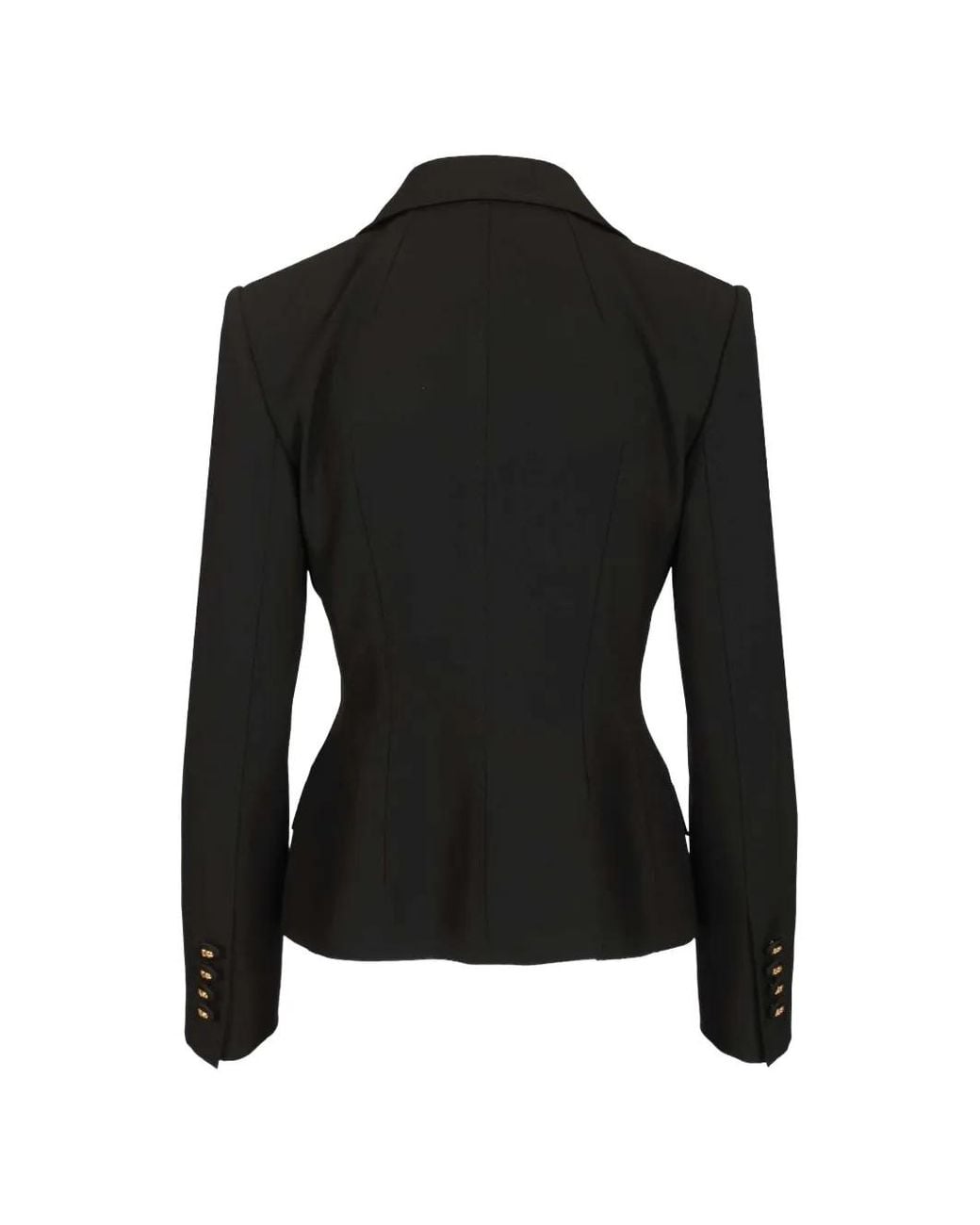 Dolce & Gabbana Black Veste À Simple Boutonnage