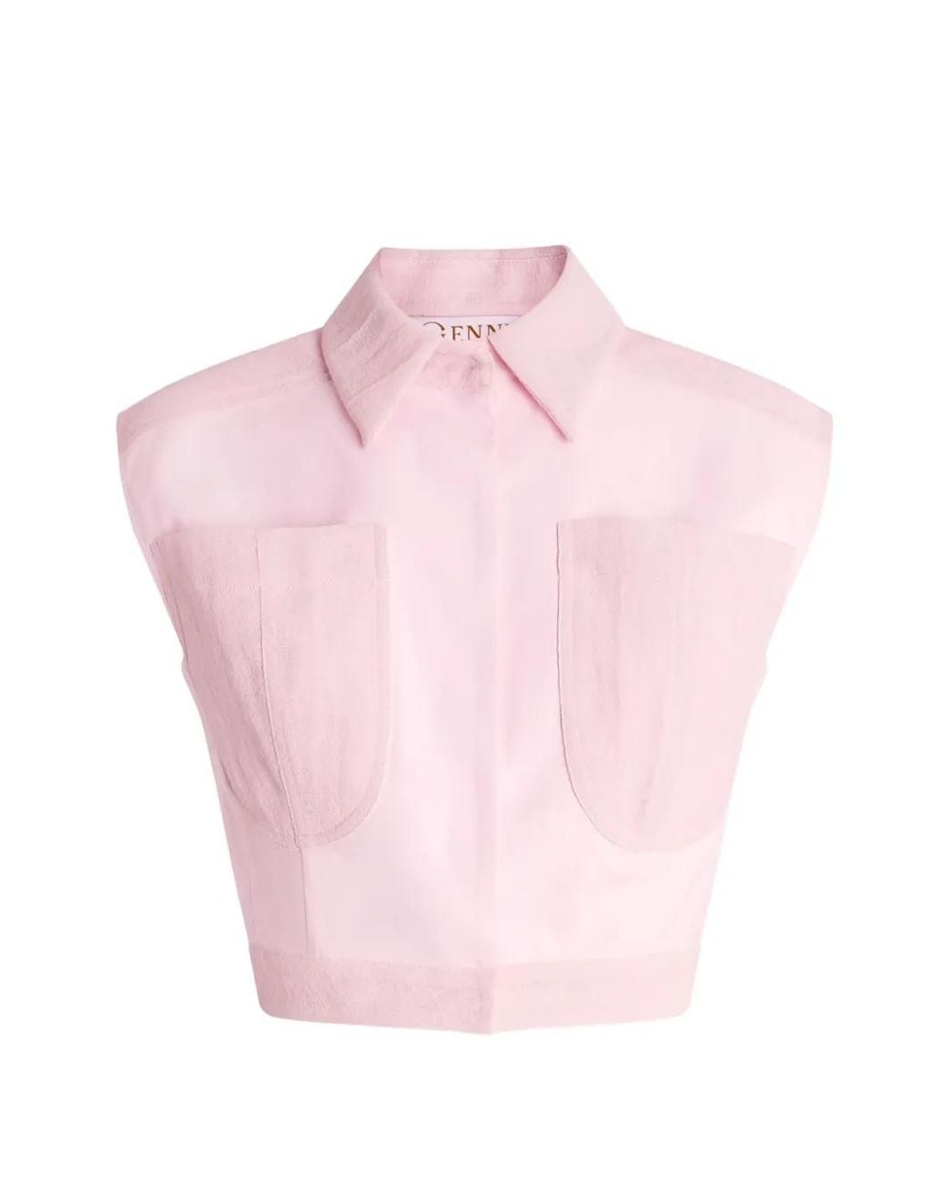 Genny Pink Pocket Sleeveless Top