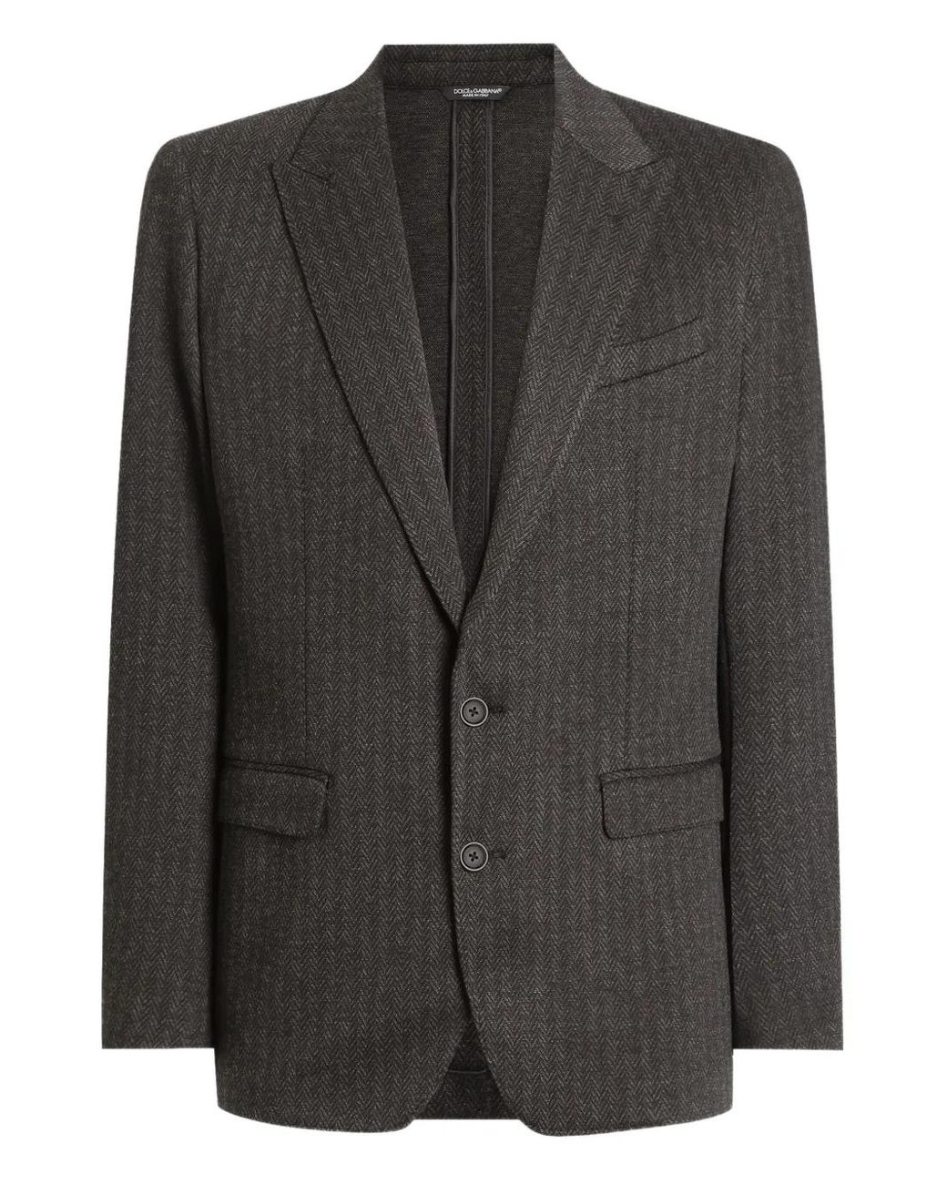 Dolce & Gabbana Black Pinstriped Single-Breasted Blazer for men