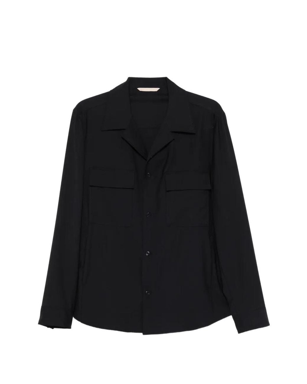 Briglia 1949 Black Chest-Pocket Shirt Jacket for men