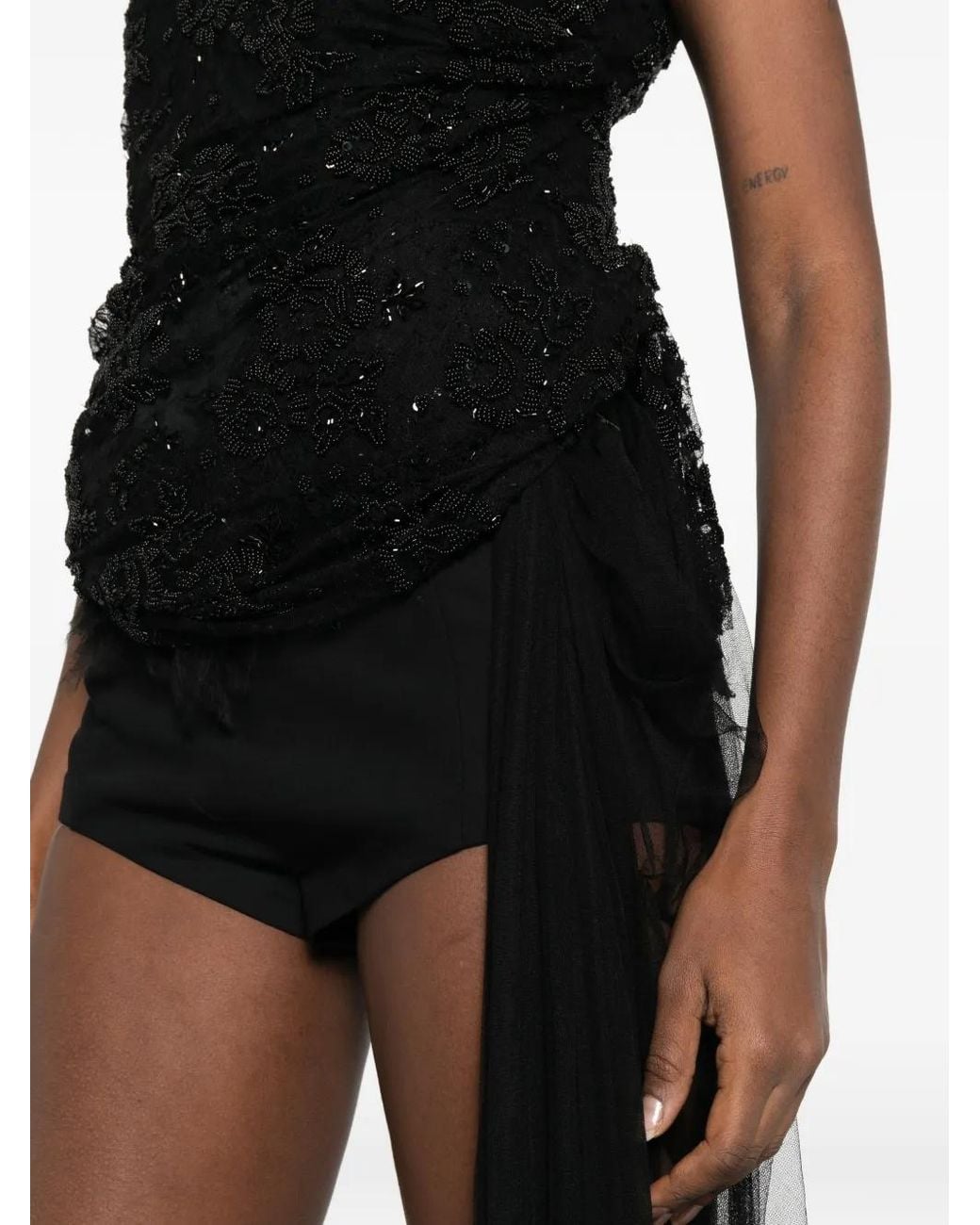 Marc Le Bihan Black Haut Brodé De Sequins