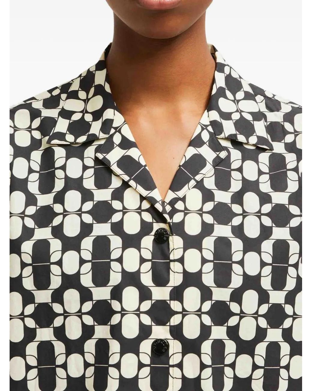 Moncler White Printed Cotton Shirt