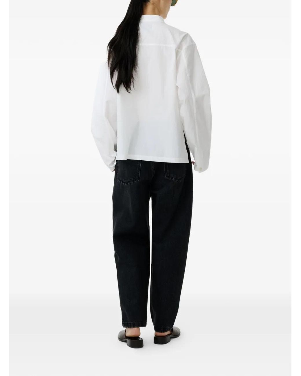 Studio Nicholson White Vega Button Placket Shirt