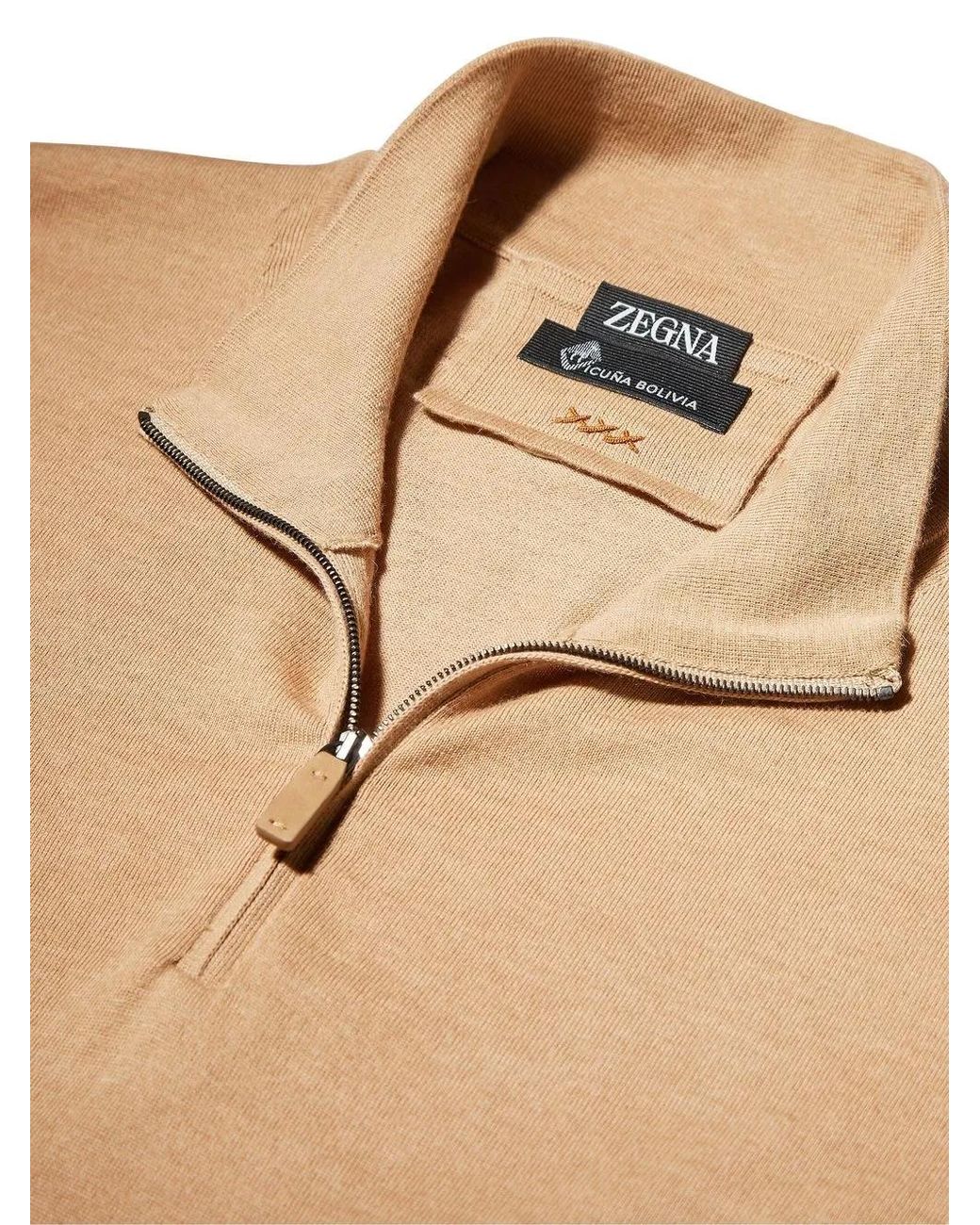 Zegna White Mock-Neck Knit Jumper for men