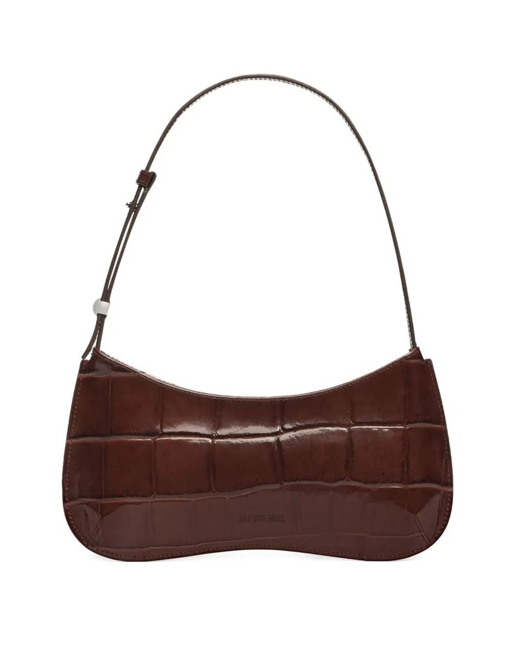 Jacquemus Brown Le Bisou Crocodile-Embossed Shoulder Bag
