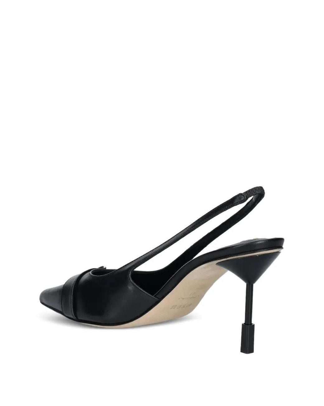 MSGM Black Slingback Leather Pumps