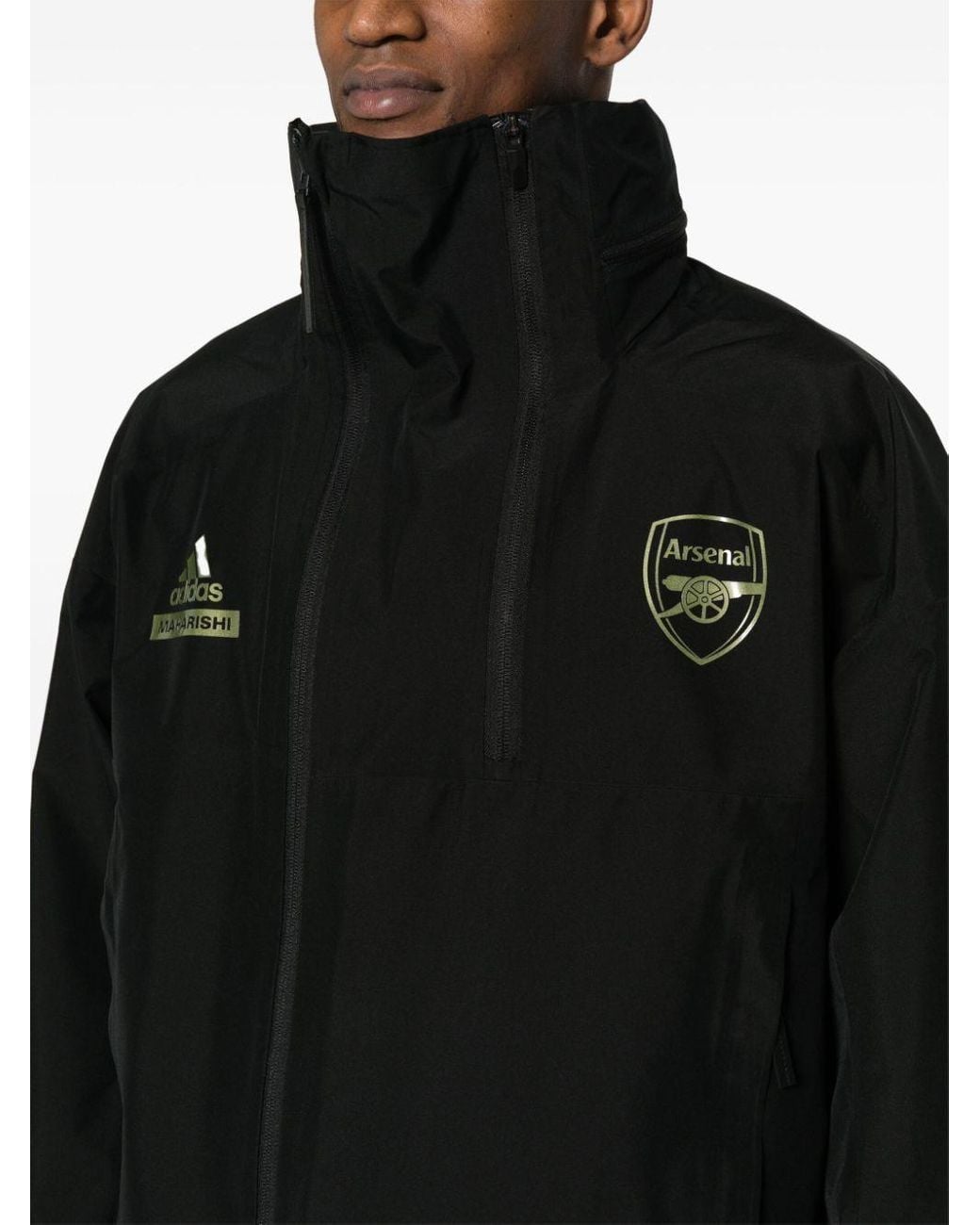 ARSENAL X MAHARISHI X adidasアンセムジャケット adidas Arsenal x Maharishi 23/24 Anthem Jacket - Black/Tengreen