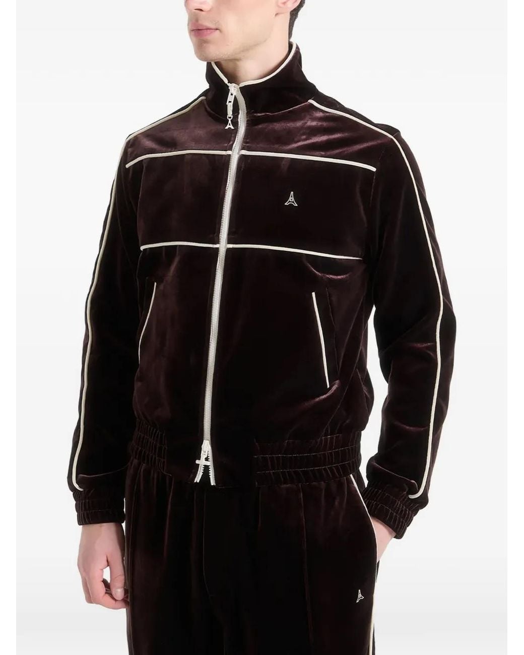 Manière De Voir Black Eiffel Velour Jacket for men