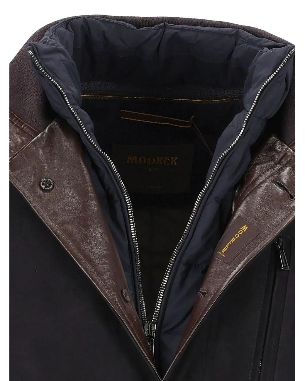 Moorer Black Button-Up Sheepskin Jacket for men