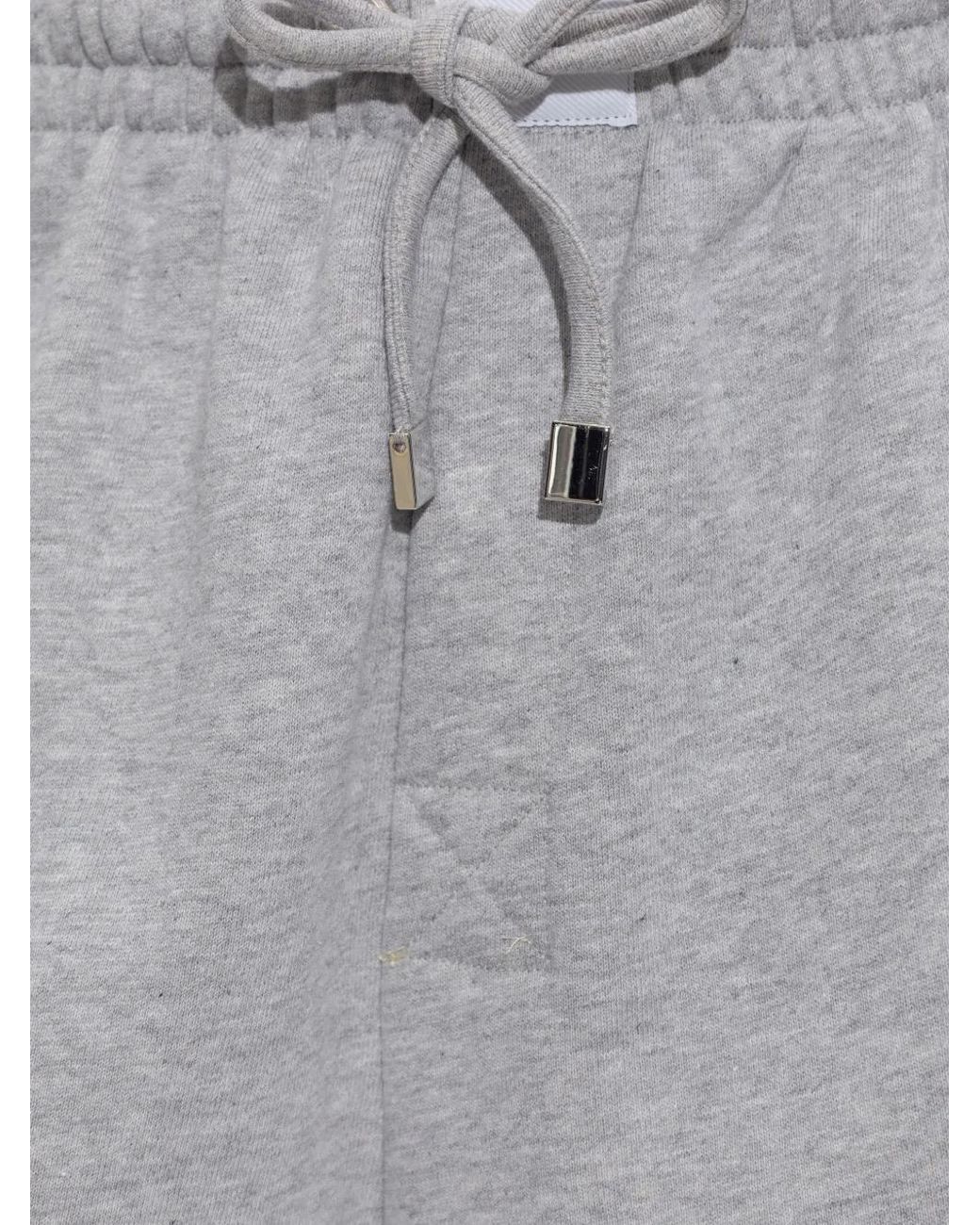 The Attico Gray Drawstring Shorts