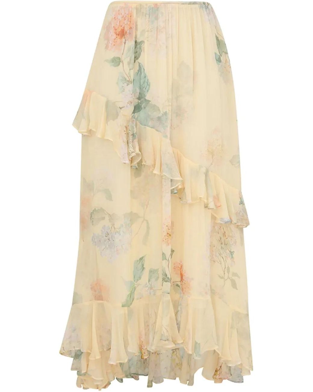 Zimmermann Natural Asymmetric Midi Skirt