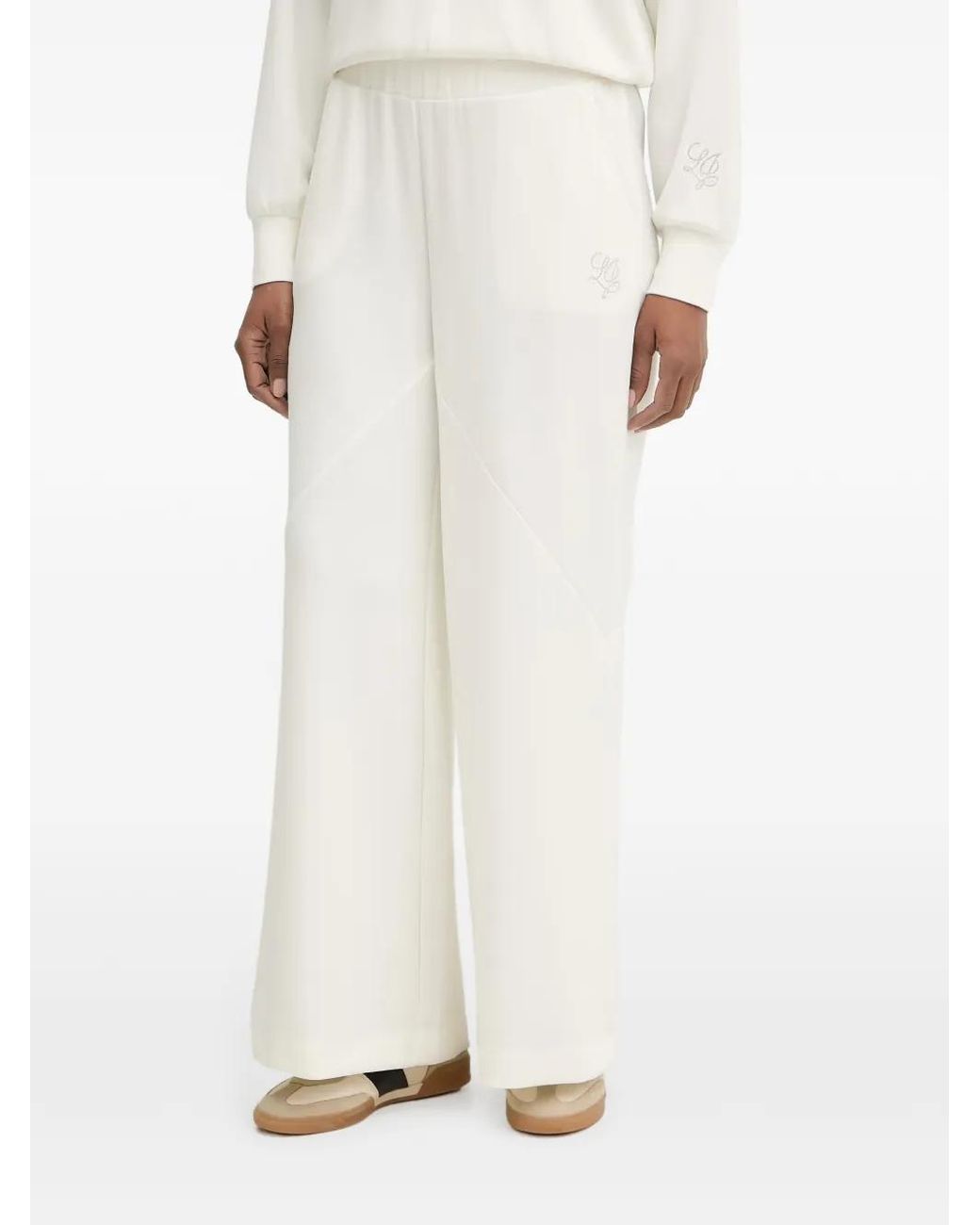 Pantalon De Jogging Ample À Patch Logo Liu Jo en coloris White
