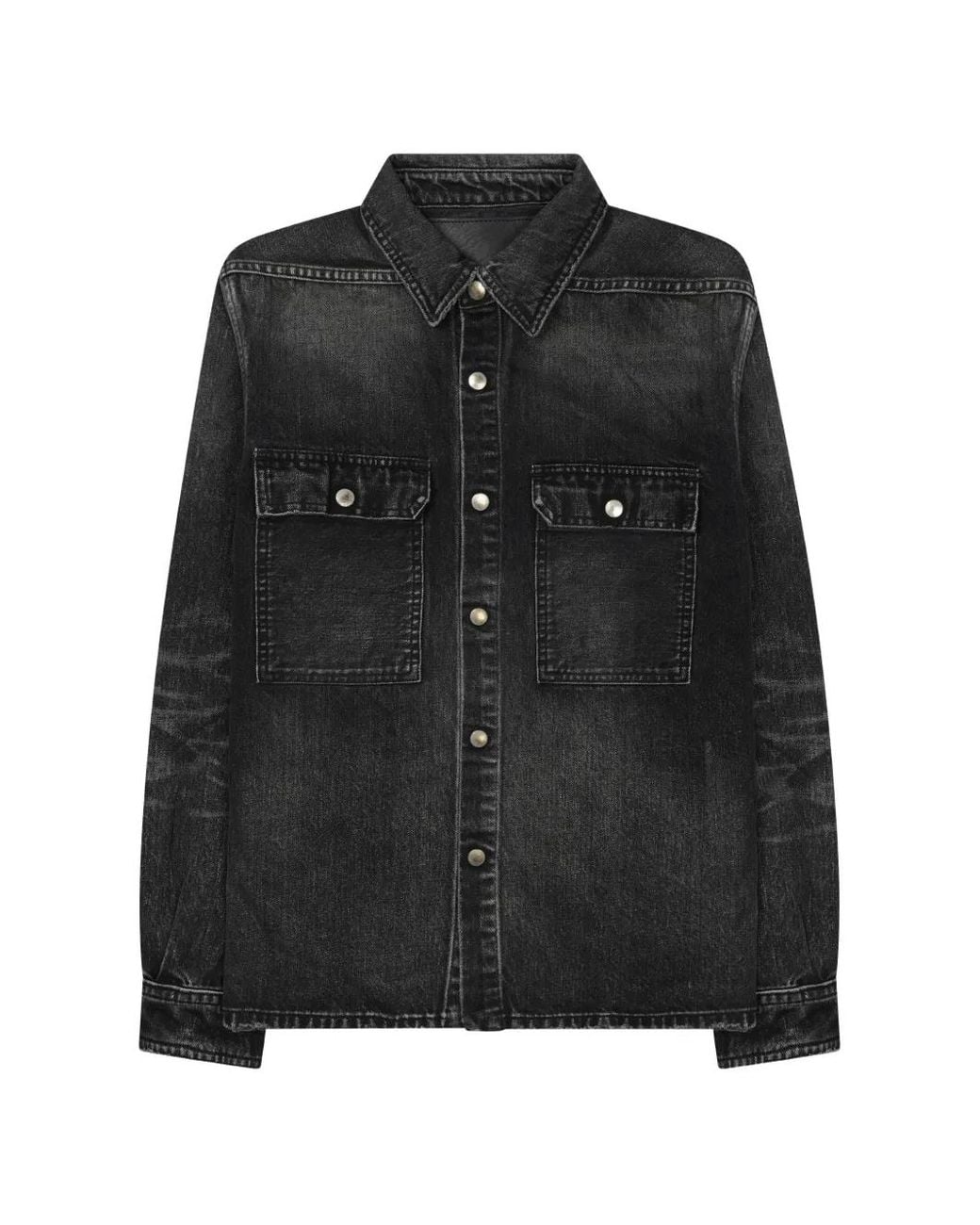 Rick Owens Black Cropped Outershirt for men