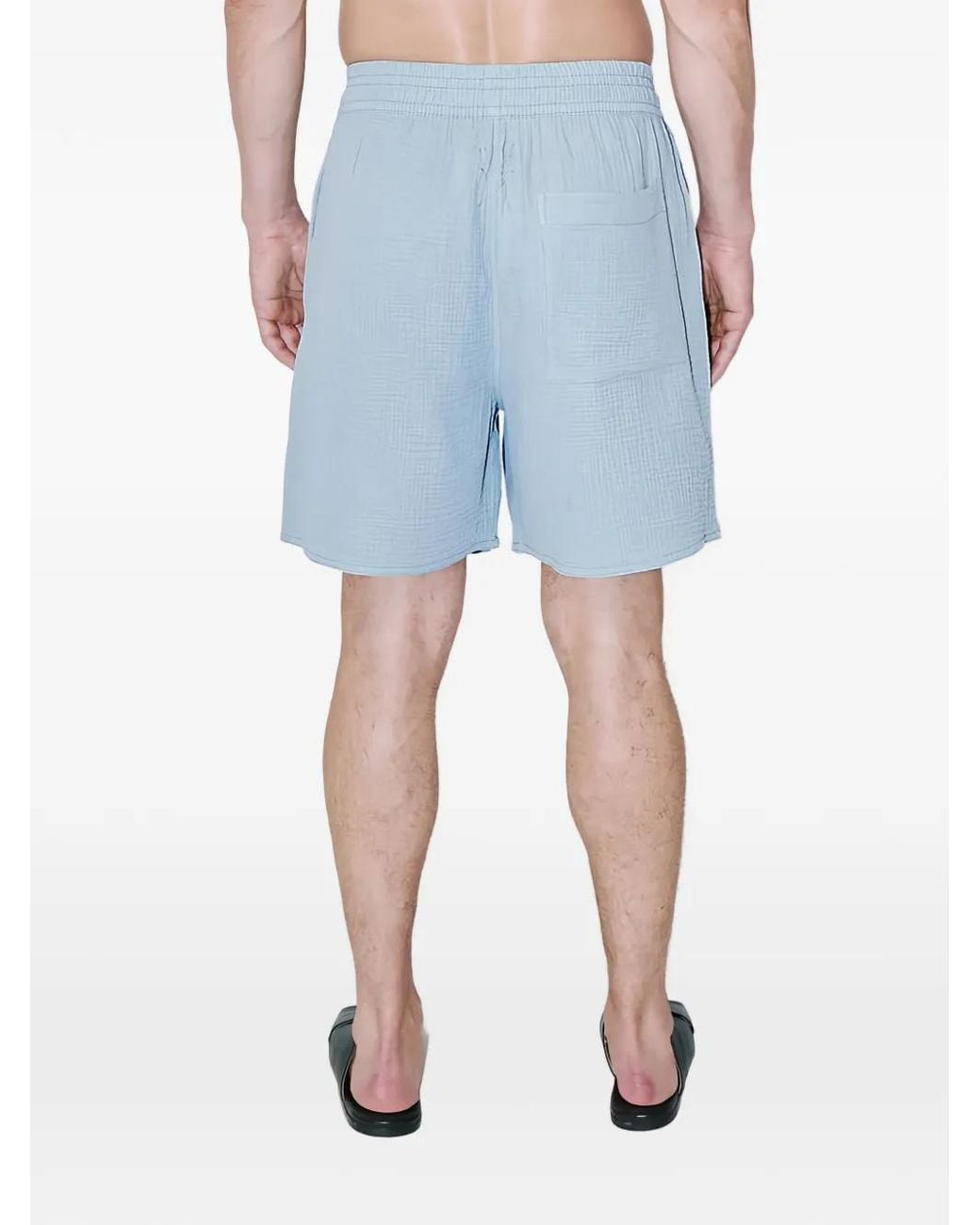 True Tribe Blue Drawstring Textured Shorts for men