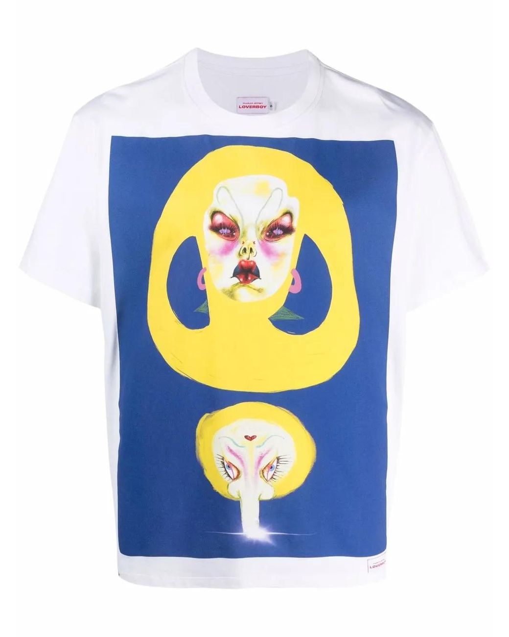 Charles Jeffrey Blue Artwork Cotton T-Shirt for men
