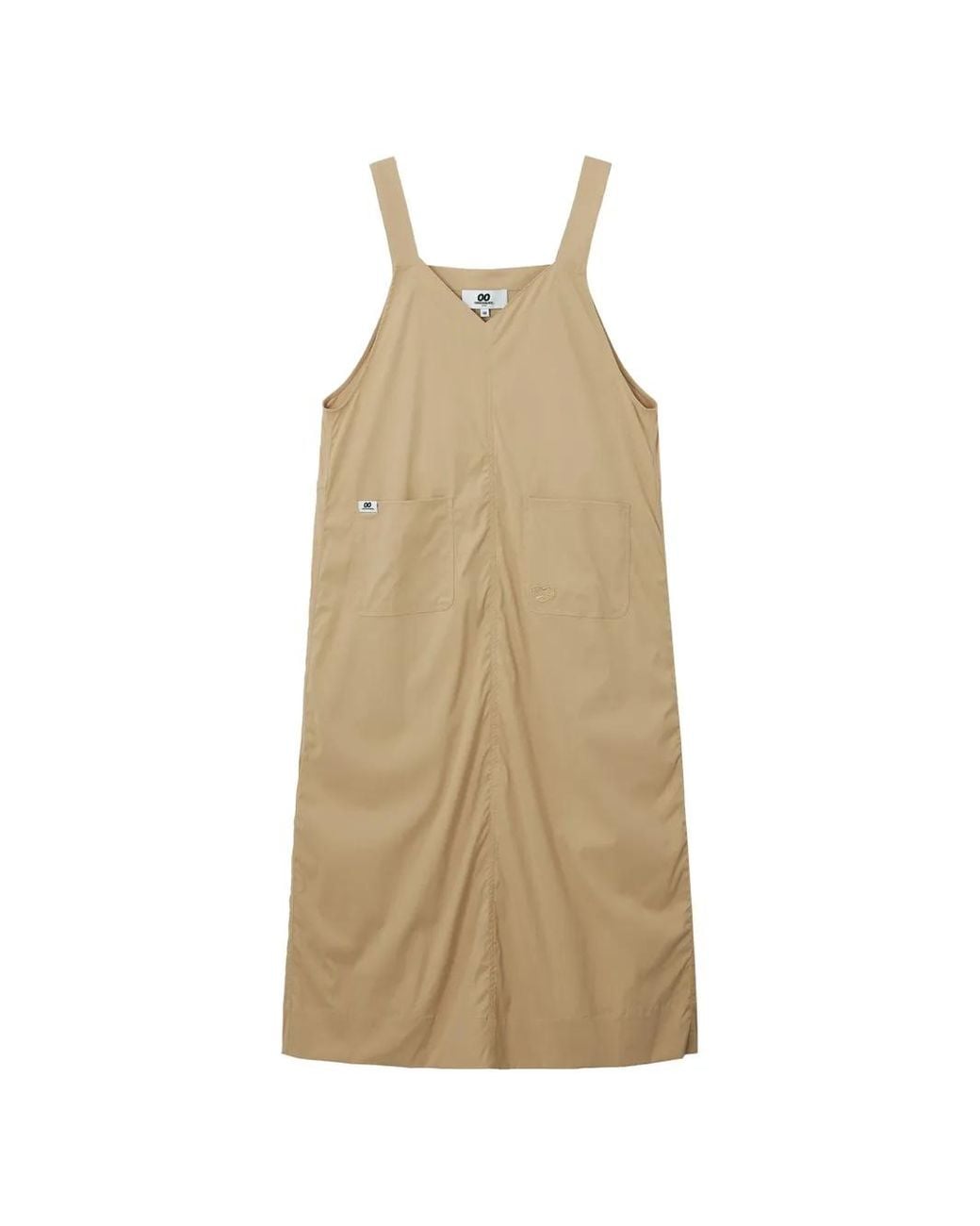 Chocoolate Natural Patch-Pocket Midi Dress