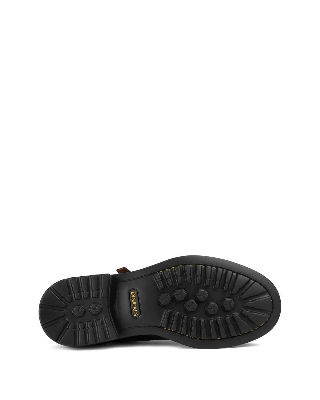 Doucal's Black Brogue Double-Buckle Monk Shoes for men