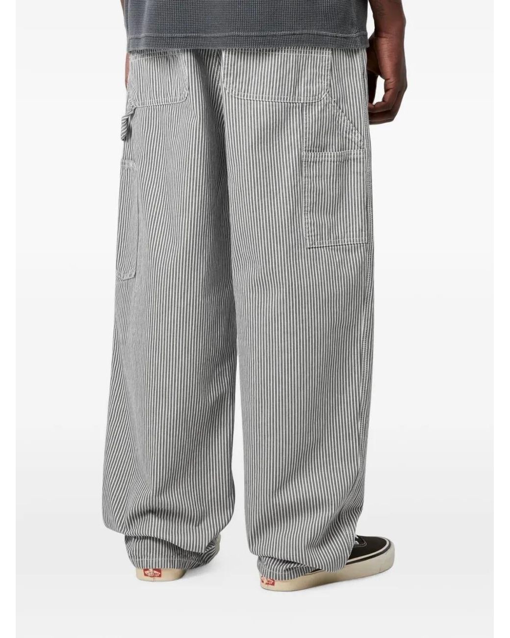 Carhartt Gray Mercer Stripe Single Knee Trousers for men
